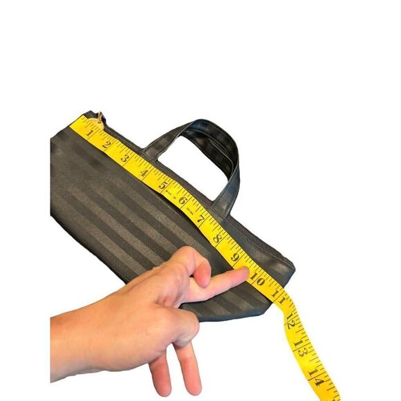 Mary Kay Black Striped Handbag With Zipper & Handles - Picture 8 of 11